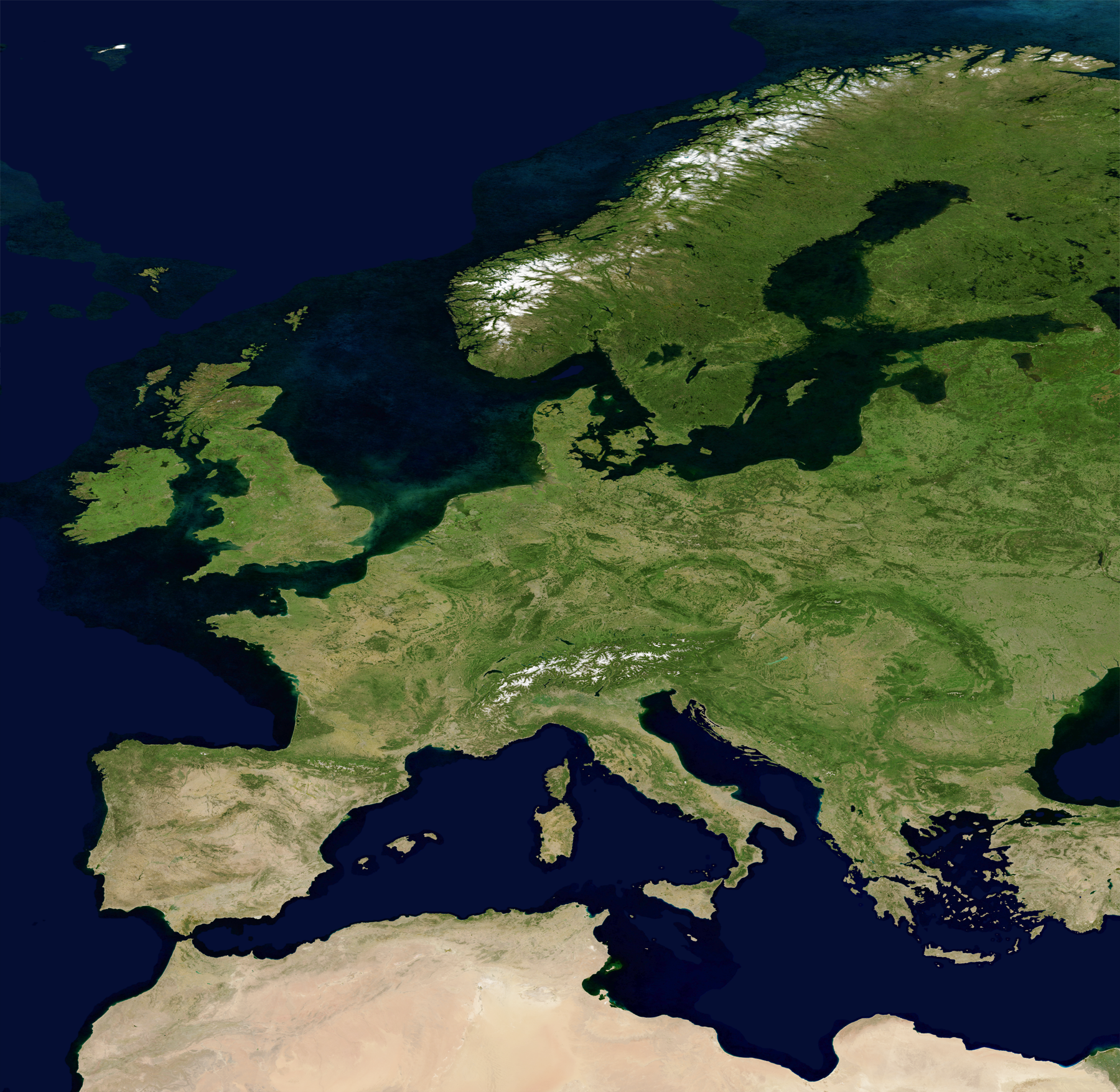 Europe photo satellite