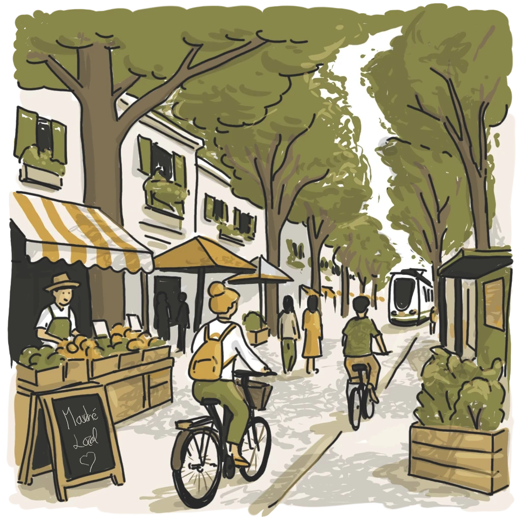Dessin Rue Solarpunk
